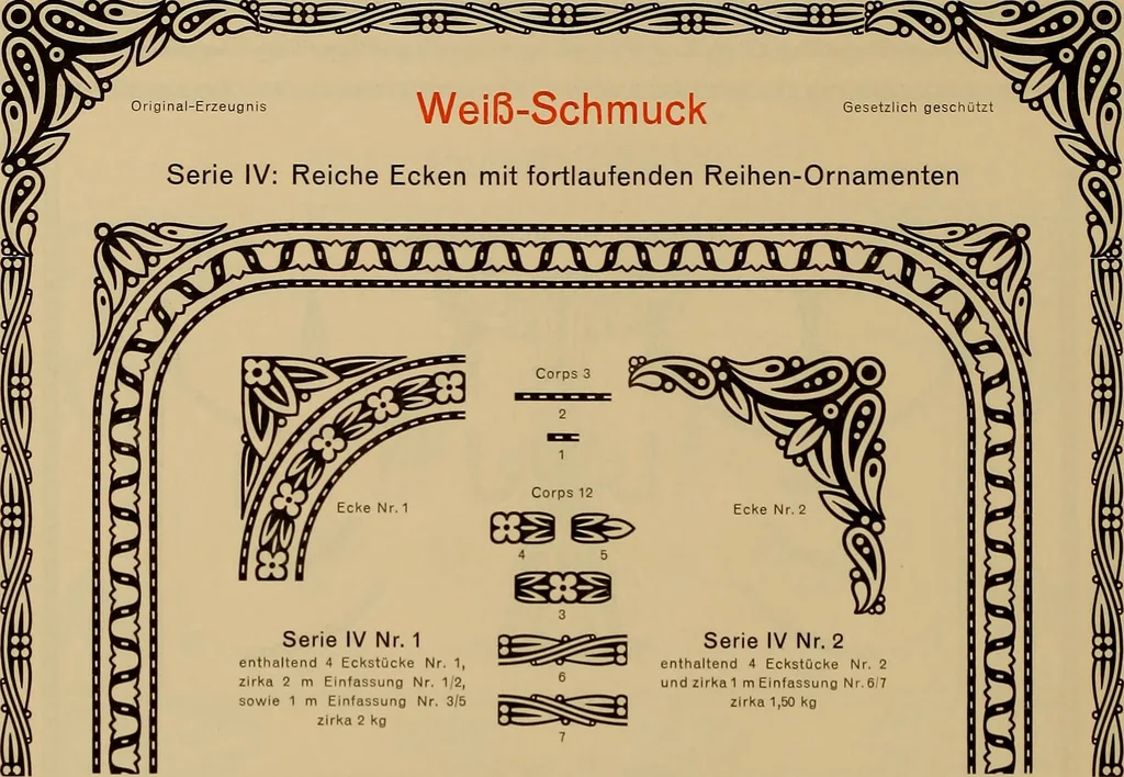 An illustration from Hauptprobe in gedrängter form der Bauerschen Giesserei, Frankfurt am Main: Filialen in Barcelona und Madrid, A. Numrich & Co. in Leipzig, 1900, leaf 232