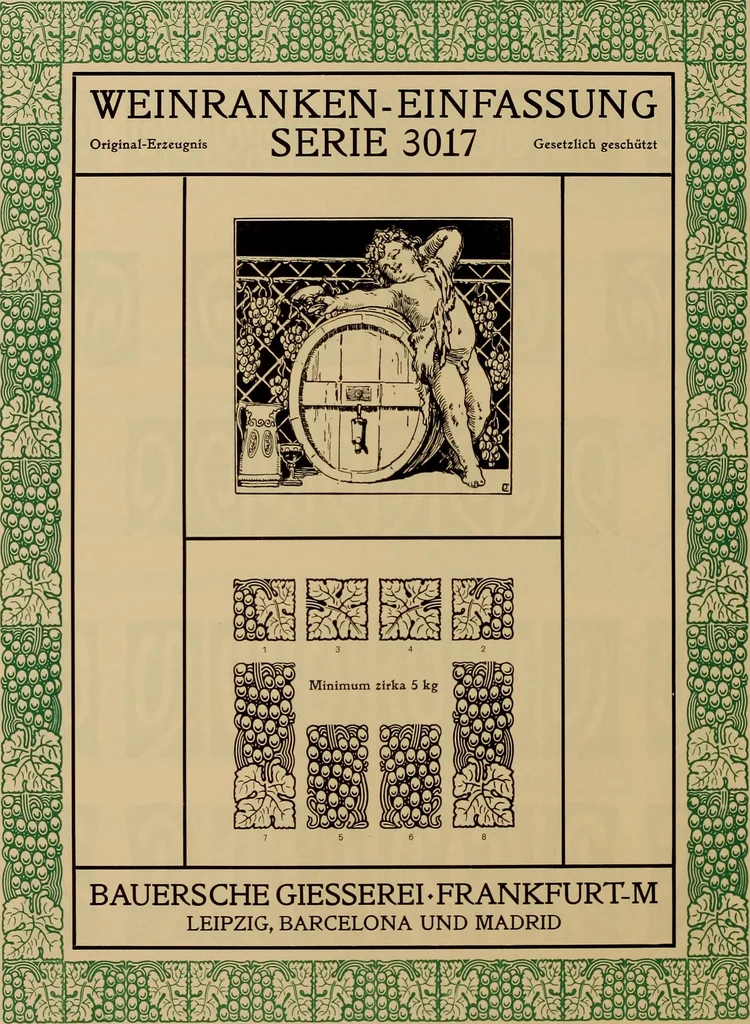 An illustration from Hauptprobe in gedrängter form der Bauerschen Giesserei, Frankfurt am Main: Filialen in Barcelona und Madrid, A. Numrich & Co. in Leipzig, 1900, leaf 236