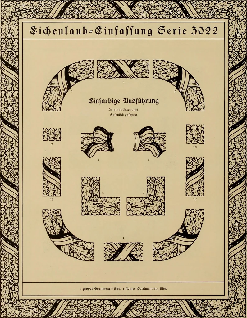 An illustration from Hauptprobe in gedrängter form der Bauerschen Giesserei, Frankfurt am Main: Filialen in Barcelona und Madrid, A. Numrich & Co. in Leipzig, 1900, leaf 238