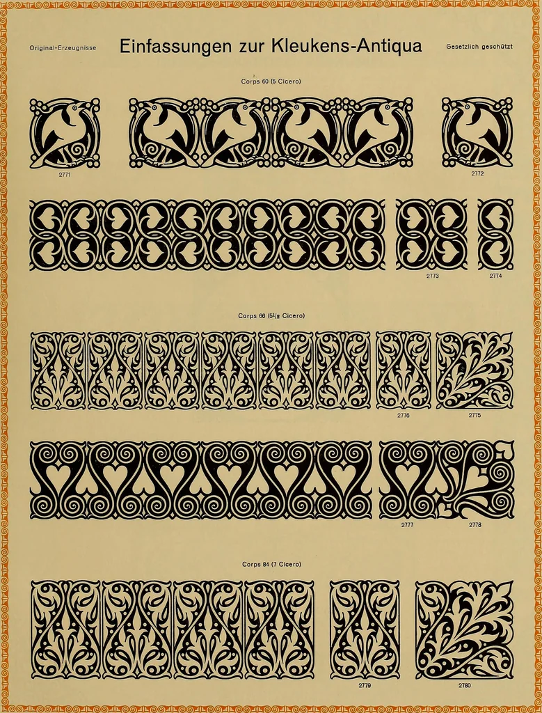 An illustration from Hauptprobe in gedrängter form der Bauerschen Giesserei, Frankfurt am Main: Filialen in Barcelona und Madrid, A. Numrich & Co. in Leipzig, 1900, leaf 247