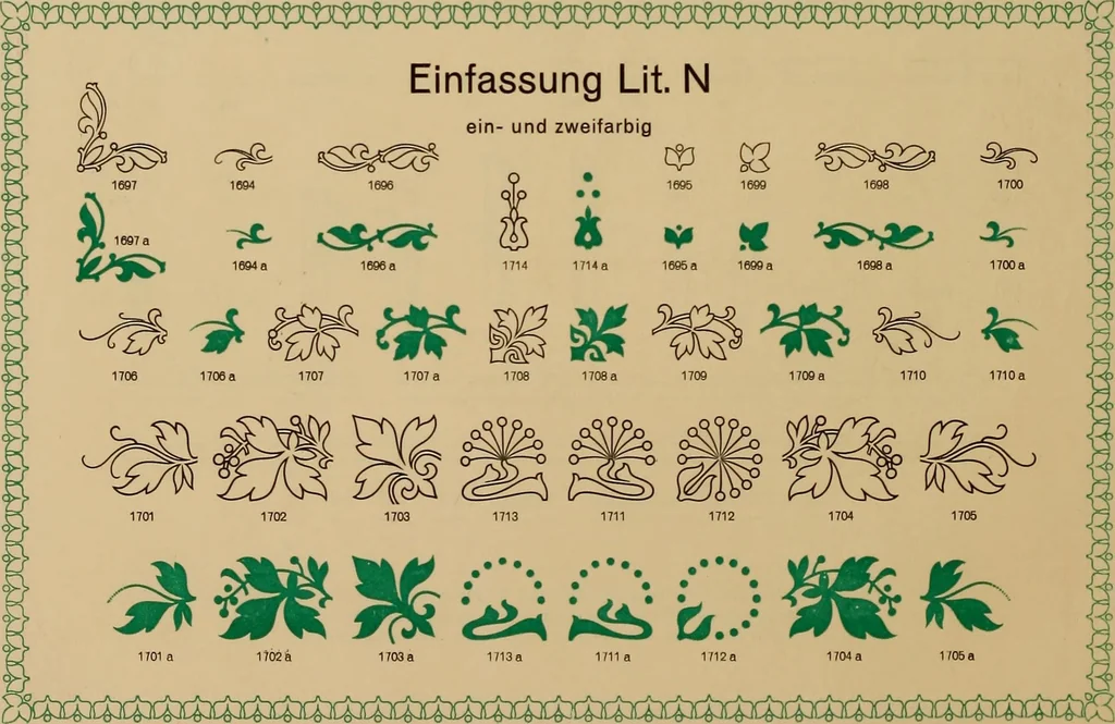 An illustration from Hauptprobe in gedrängter form der Bauerschen Giesserei, Frankfurt am Main: Filialen in Barcelona und Madrid, A. Numrich & Co. in Leipzig, 1900, leaf 284