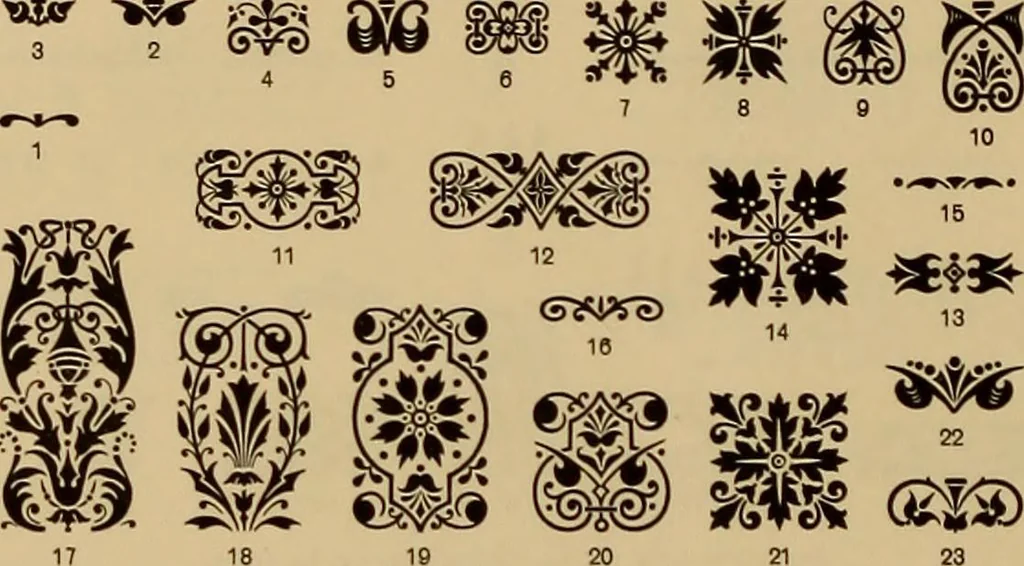 An illustration from Hauptprobe in gedrängter form der Bauerschen Giesserei, Frankfurt am Main: Filialen in Barcelona und Madrid, A. Numrich & Co. in Leipzig, 1900, leaf 286