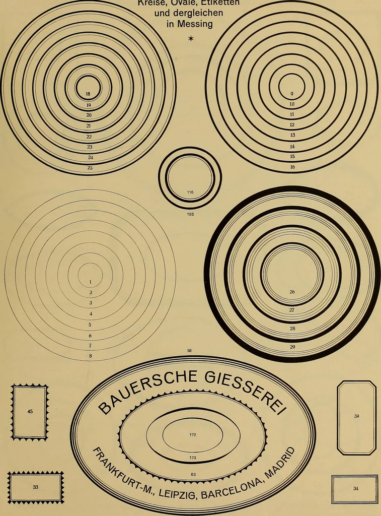 An illustration from Hauptprobe in gedrängter form der Bauerschen Giesserei, Frankfurt am Main: Filialen in Barcelona und Madrid, A. Numrich & Co. in Leipzig, 1900, leaf 319