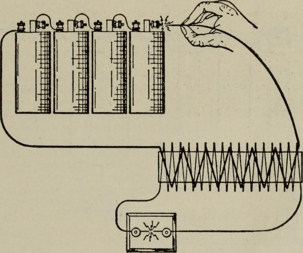 An illustration from Hawkins electrical guide ... : questions, answers & illustrations : a progressive course of study for engineers, electricians, students and those desiring to acquire a working knowledge of electricity and its applications ; a practical treatise, 1914, leaf 161