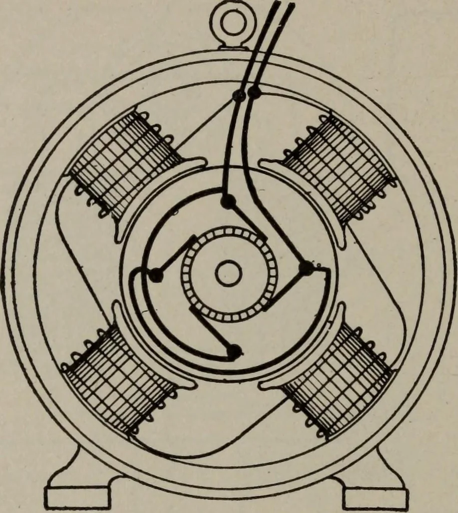 An illustration from Hawkins electrical guide ... : questions, answers & illustrations : a progressive course of study for engineers, electricians, students and those desiring to acquire a working knowledge of electricity and its applications ; a practical treatise, 1914, leaf 222