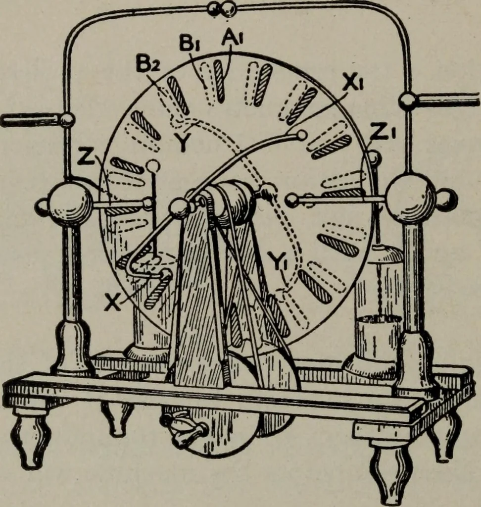 An illustration from Hawkins electrical guide ... : questions, answers & illustrations : a progressive course of study for engineers, electricians, students and those desiring to acquire a working knowledge of electricity and its applications ; a practical treatise, 1914, leaf 46