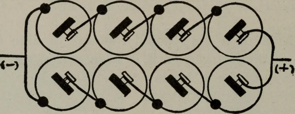 An illustration from Hawkins electrical guide ... : questions, answers & illustrations : a progressive course of study for engineers, electricians, students and those desiring to acquire a working knowledge of electricity and its applications ; a practical treatise, 1914, leaf 86