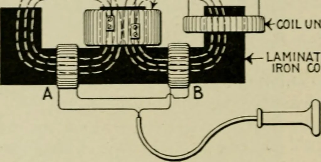 An illustration from Hawkins electrical guide. Questions, answers & illustrations; a progressive course of study for engineers, electricians, students and those desiring to acquire a working knowledge of electricity and its applications; a practical treatise, 1914, leaf 201