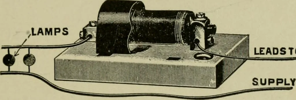 An illustration from Hawkins electrical guide. Questions, answers & illustrations; a progressive course of study for engineers, electricians, students and those desiring to acquire a working knowledge of electricity and its applications; a practical treatise, 1914, leaf 191
