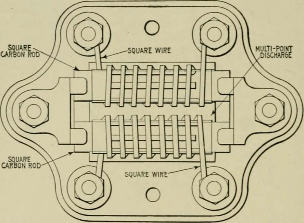 An illustration from Hawkins electrical guide. Questions, answers & illustrations; a progressive course of study for engineers, electricians, students and those desiring to acquire a working knowledge of electricity and its applications; a practical treatise, 1914, leaf 200