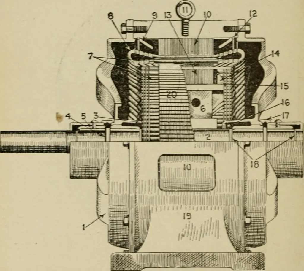 An illustration from Hawkins electrical guide. Questions, answers & illustrations; a progressive course of study for engineers, electricians, students and those desiring to acquire a working knowledge of electricity and its applications; a practical treatise, 1914, leaf 34