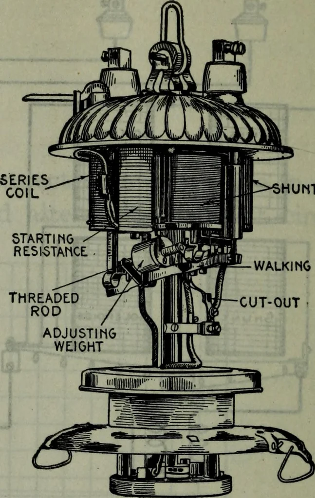 An illustration from Hawkins electrical guide ... : questions, answers & illustrations : a progressive course of study for engineers, electricians, students and those desiring to acquire a working knowledge of electricity and its applications ; a practical treatise, 1914, leaf 357