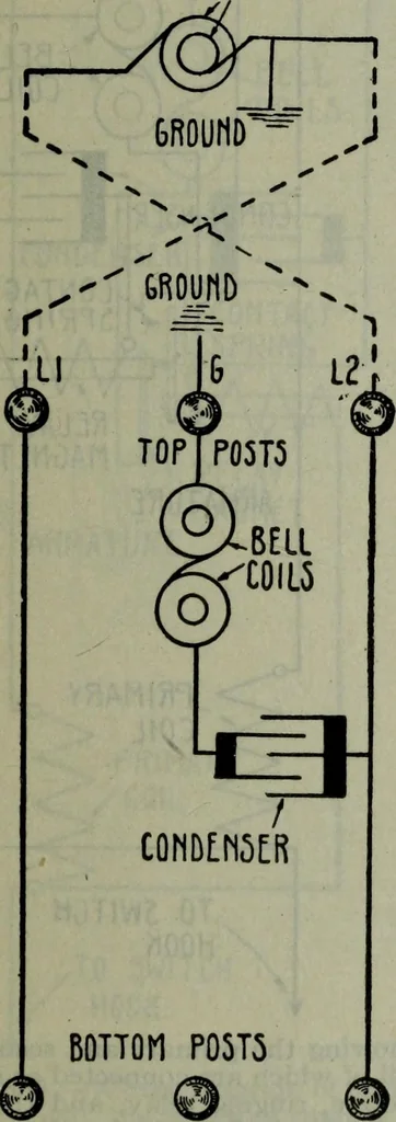 An illustration from Hawkins electrical guide ... : questions, answers & illustrations : a progressive course of study for engineers, electricians, students and those desiring to acquire a working knowledge of electricity and its applications ; a practical treatise, 1914, leaf 54