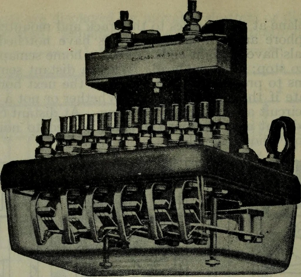 An illustration from Hawkins electrical guide ... : questions, answers & illustrations : a progressive course of study for engineers, electricians, students and those desiring to acquire a working knowledge of electricity and its applications ; a practical treatise, 1914, leaf 547