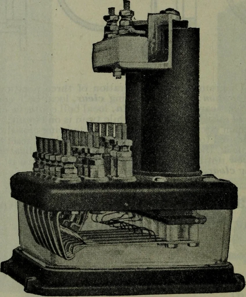 An illustration from Hawkins electrical guide ... : questions, answers & illustrations : a progressive course of study for engineers, electricians, students and those desiring to acquire a working knowledge of electricity and its applications ; a practical treatise, 1914, leaf 547