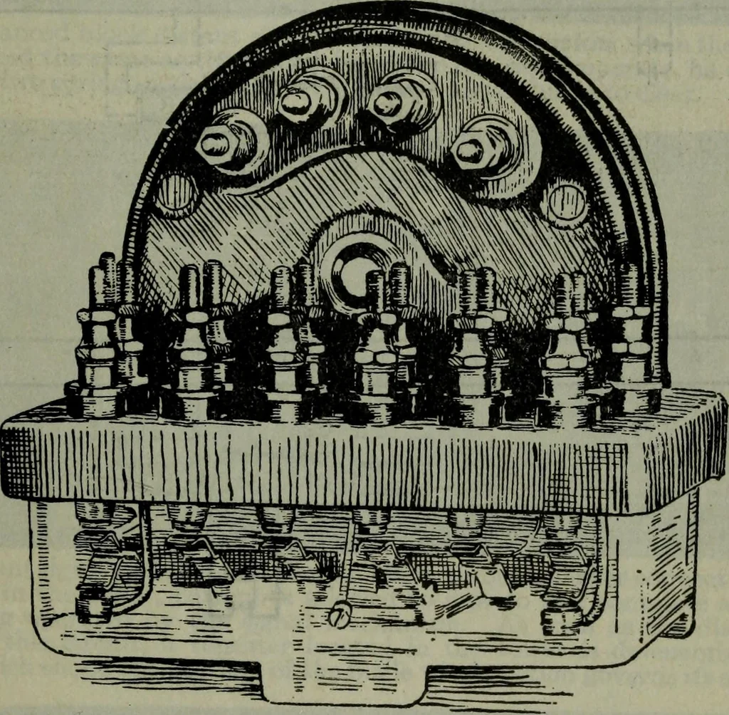 An illustration from Hawkins electrical guide ... : questions, answers & illustrations : a progressive course of study for engineers, electricians, students and those desiring to acquire a working knowledge of electricity and its applications ; a practical treatise, 1914, leaf 552