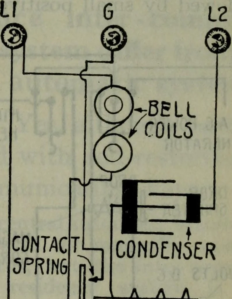 An illustration from Hawkins electrical guide ... : questions, answers & illustrations : a progressive course of study for engineers, electricians, students and those desiring to acquire a working knowledge of electricity and its applications ; a practical treatise, 1914, leaf 56