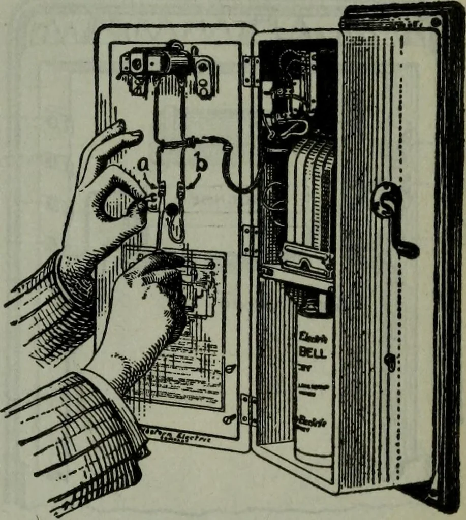 An illustration from Hawkins electrical guide ... : questions, answers & illustrations : a progressive course of study for engineers, electricians, students and those desiring to acquire a working knowledge of electricity and its applications ; a practical treatise, 1914, leaf 84