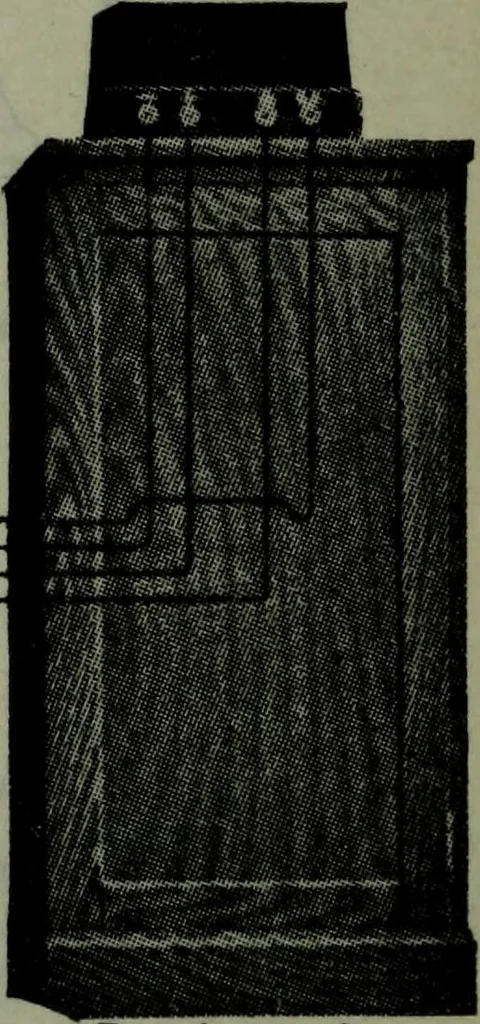An illustration from Hawkins electrical guide ... : questions, answers & illustrations : a progressive course of study for engineers, electricians, students and those desiring to acquire a working knowledge of electricity and its applications ; a practical treatise, 1914, leaf 91