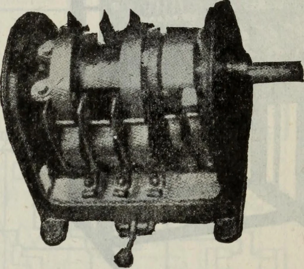 An illustration from Hawkins electrical guide ... : questions, answers & illustrations : a progressive course of study for engineers, electricians, students and those desiring to acquire a working knowledge of electricity and its applications ; a practical treatise, 1914, leaf 225