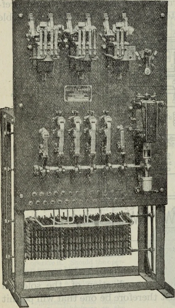 An illustration from Hawkins electrical guide ... : questions, answers & illustrations : a progressive course of study for engineers, electricians, students and those desiring to acquire a working knowledge of electricity and its applications ; a practical treatise, 1914, leaf 248
