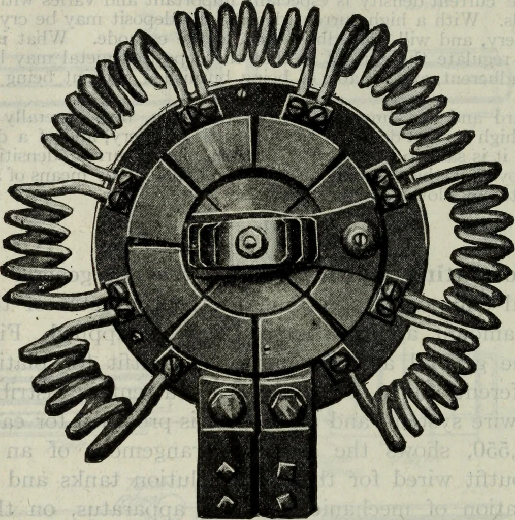 An illustration from Hawkins electrical guide ... : questions, answers & illustrations : a progressive course of study for engineers, electricians, students and those desiring to acquire a working knowledge of electricity and its applications ; a practical treatise, 1914, leaf 500