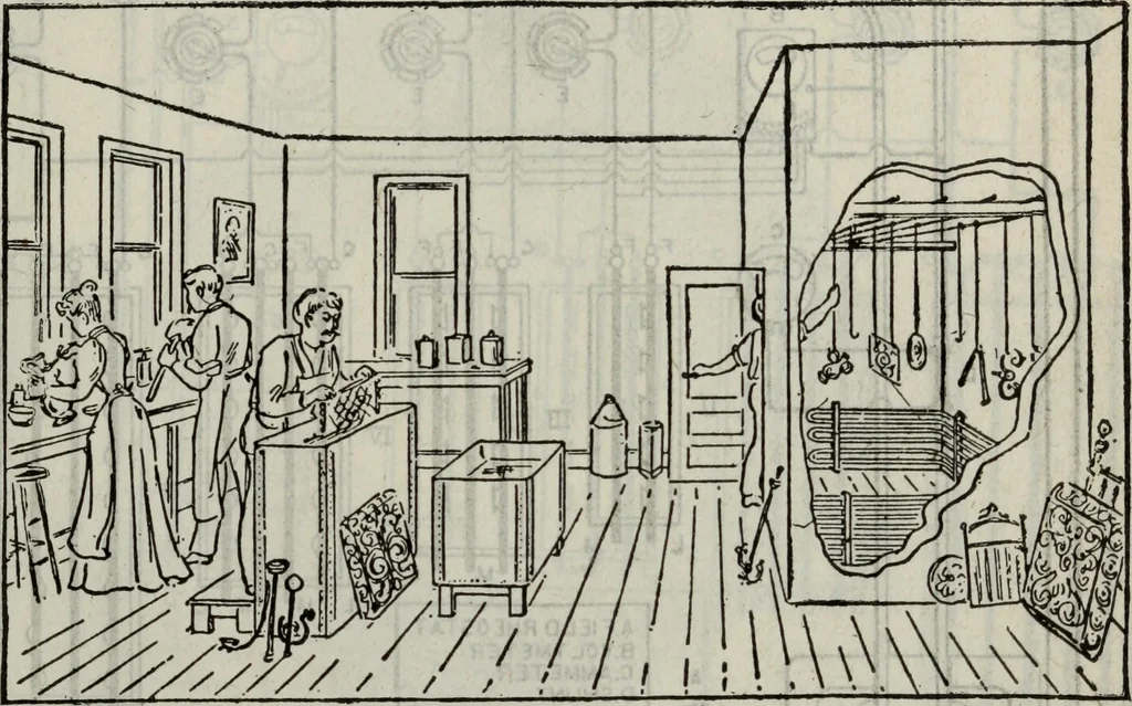 An illustration from Hawkins electrical guide ... : questions, answers & illustrations : a progressive course of study for engineers, electricians, students and those desiring to acquire a working knowledge of electricity and its applications ; a practical treatise, 1914, leaf 513