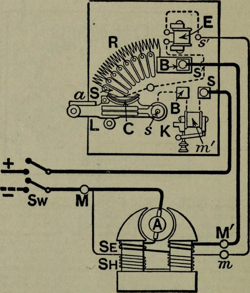 An illustration from Hawkins electrical guide ... : questions, answers & illustrations : a progressive course of study for engineers, electricians, students and those desiring to acquire a working knowledge of electricity and its applications ; a practical treatise, 1914, leaf 212