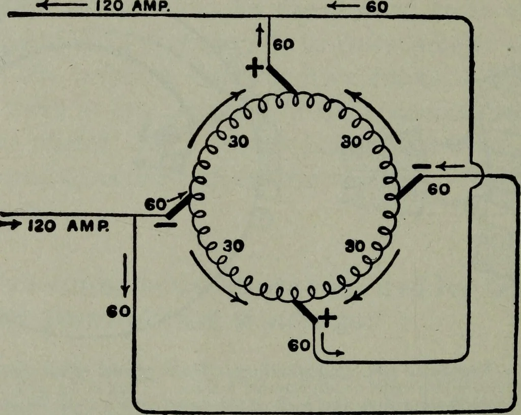An illustration from Hawkins electrical guide ... : questions, answers & illustrations : a progressive course of study for engineers, electricians, students and those desiring to acquire a working knowledge of electricity and its applications ; a practical treatise, 1914, leaf 40