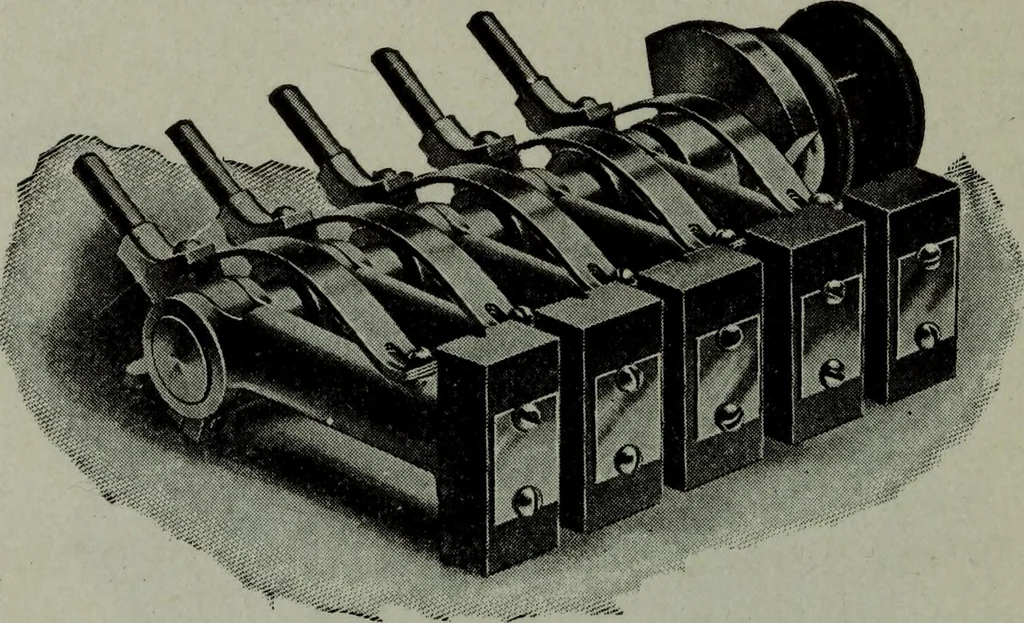 An illustration from Hawkins electrical guide ... : questions, answers & illustrations : a progressive course of study for engineers, electricians, students and those desiring to acquire a working knowledge of electricity and its applications ; a practical treatise, 1914, leaf 98