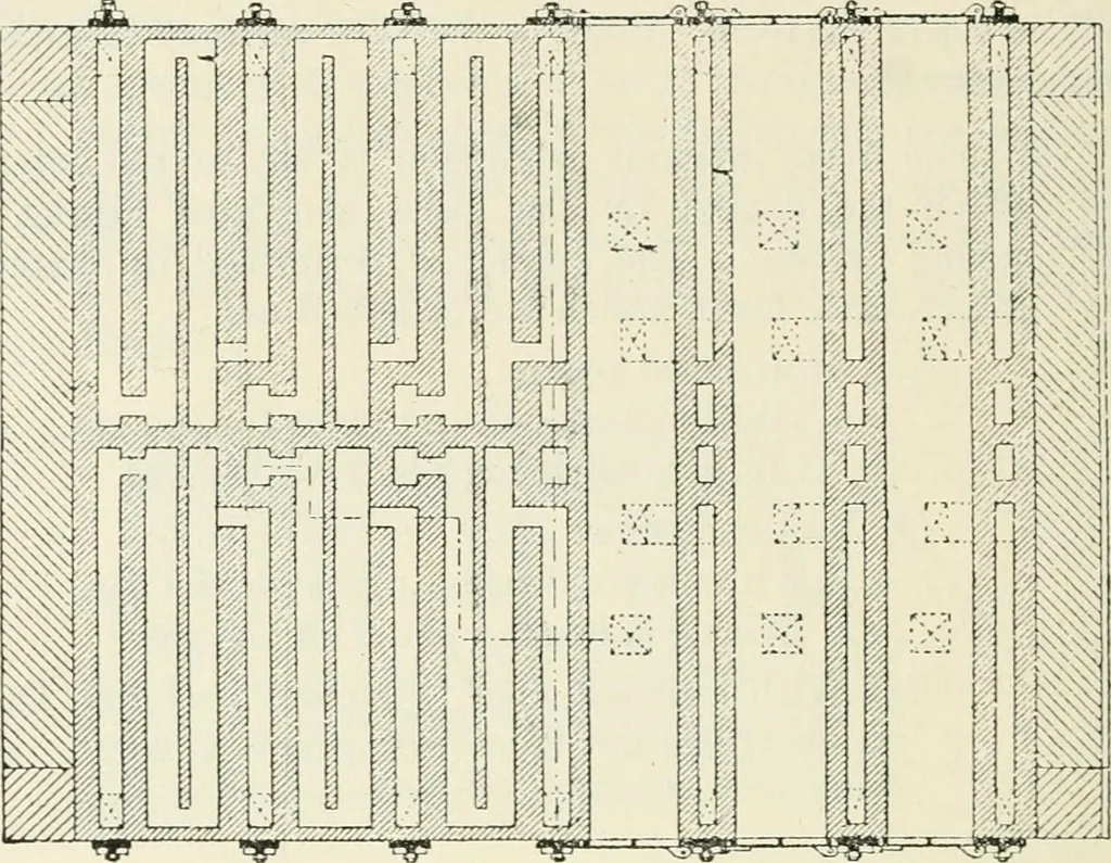 An illustration from Heat energy and fuels: pyrometry, combustion, analysis of fuels and manufacture of charcoal, coke and fuel gases. Translated by Oskar Nagel, 1908, leaf 244