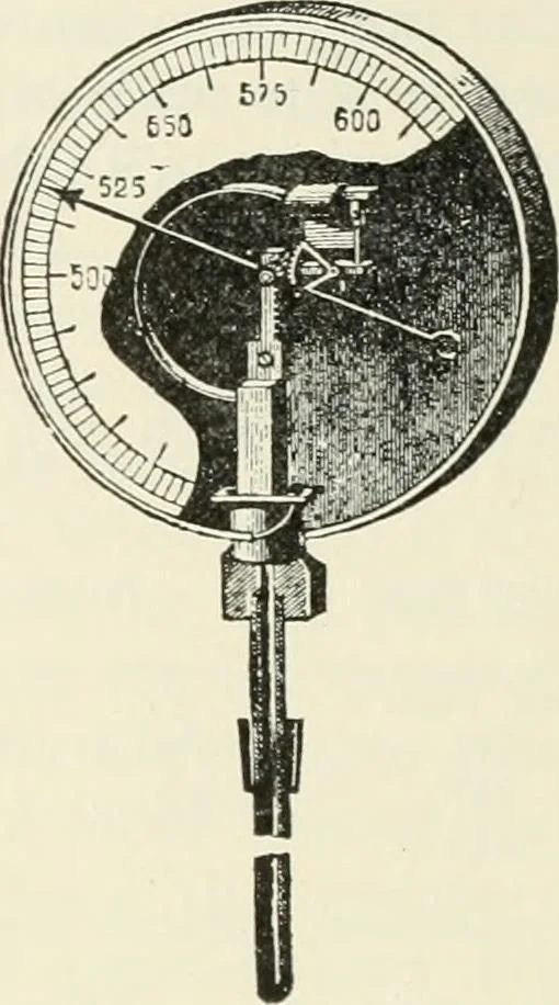 An illustration from Heat energy and fuels: pyrometry, combustion, analysis of fuels and manufacture of charcoal, coke and fuel gases. Translated by Oskar Nagel, 1908, leaf 62