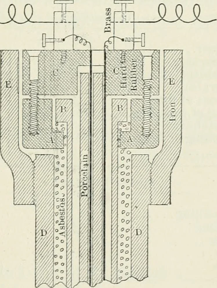 An illustration from Heat energy and fuels: pyrometry, combustion, analysis of fuels and manufacture of charcoal, coke and fuel gases. Translated by Oskar Nagel, 1908, leaf 95