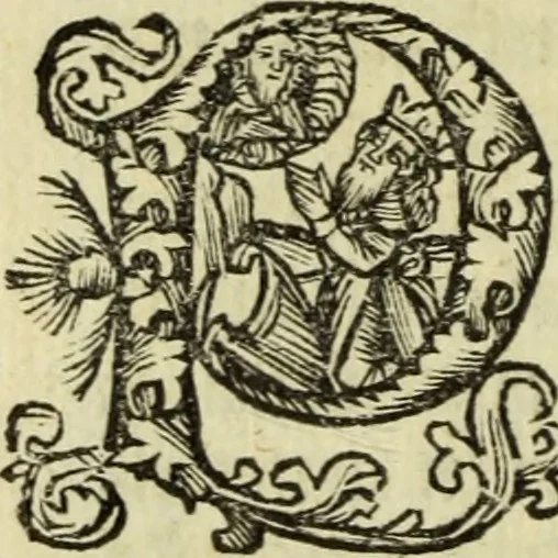 An illustration from Hec est noua queda[m] singular[is] at[que] rara legenda ed alijs sex lege[n]dis collecta et perfecta tractans de origine, et vite, ordine, de conuersione, ac magistrali disputatione, ast de passione, morte, [&] miraculis generose regine, necnon gloriose virginis et martiris sancte Katherine, ciuis quo[que] olim erat vrbis Alexandrine, 1500, leaf 29