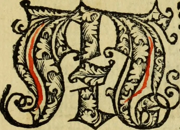 An illustration from Hec est noua queda[m] singular[is] at[que] rara legenda ed alijs sex lege[n]dis collecta et perfecta tractans de origine, et vite, ordine, de conuersione, ac magistrali disputatione, ast de passione, morte, [&] miraculis generose regine, necnon gloriose virginis et martiris sancte Katherine, ciuis quo[que] olim erat vrbis Alexandrine, 1500, leaf 38