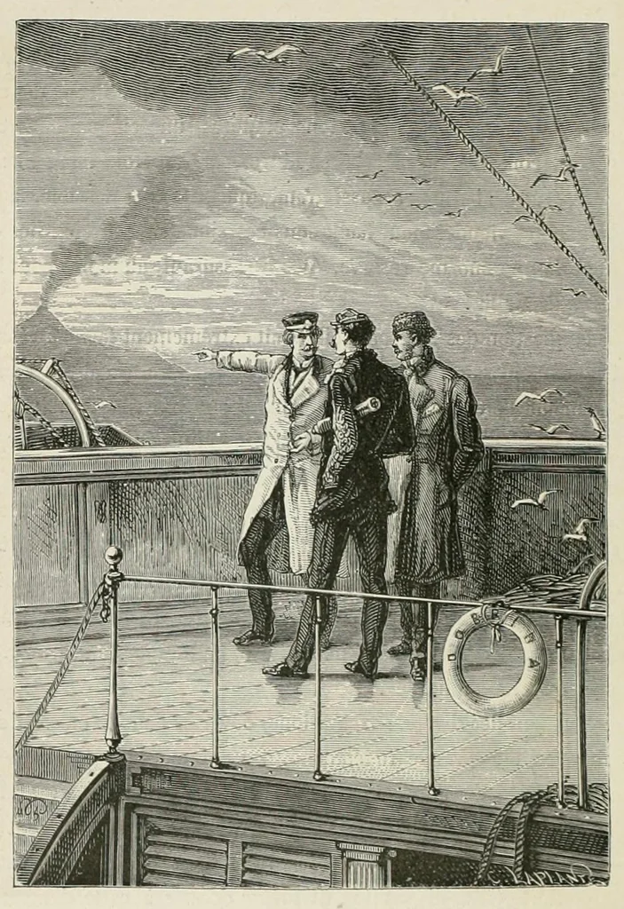 An illustration from Hector Servadac : voyages et aventures à travers le monde solaire, 1878, leaf 178