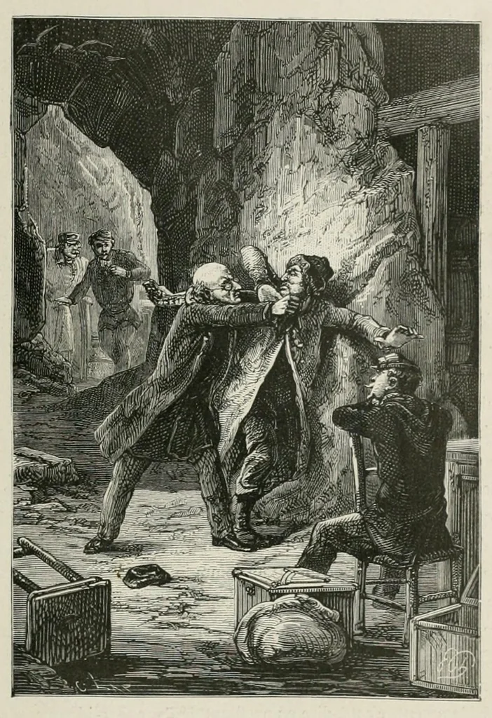An illustration from Hector Servadac : voyages et aventures à travers le monde solaire, 1878, leaf 363