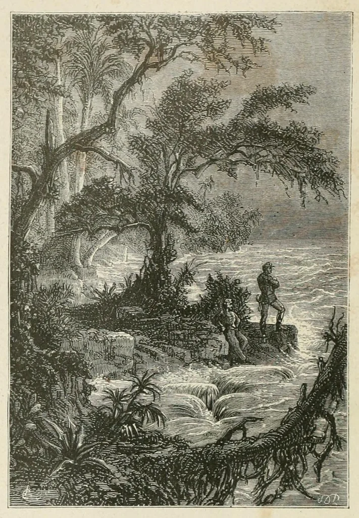 An illustration from Hector Servadac : voyages et aventures à travers le monde solaire, 1878, leaf 42