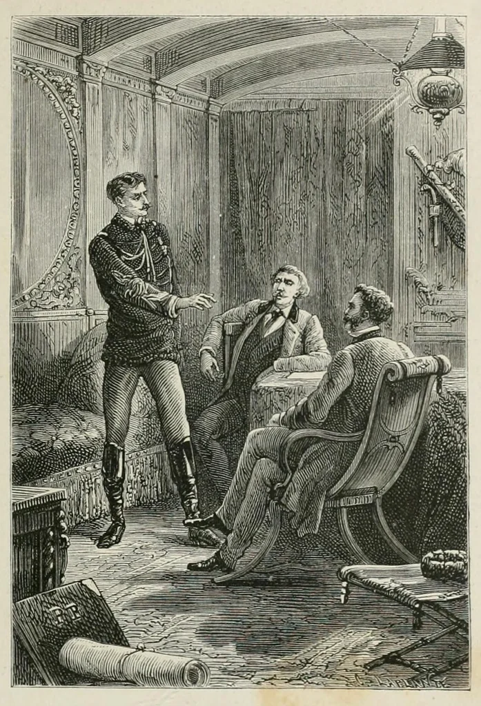 An illustration from Hector Servadac : voyages et aventures à travers le monde solaire, 1878, leaf 83