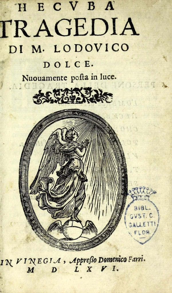 An illustration from Hecvba : tragedia, 1566, leaf 3