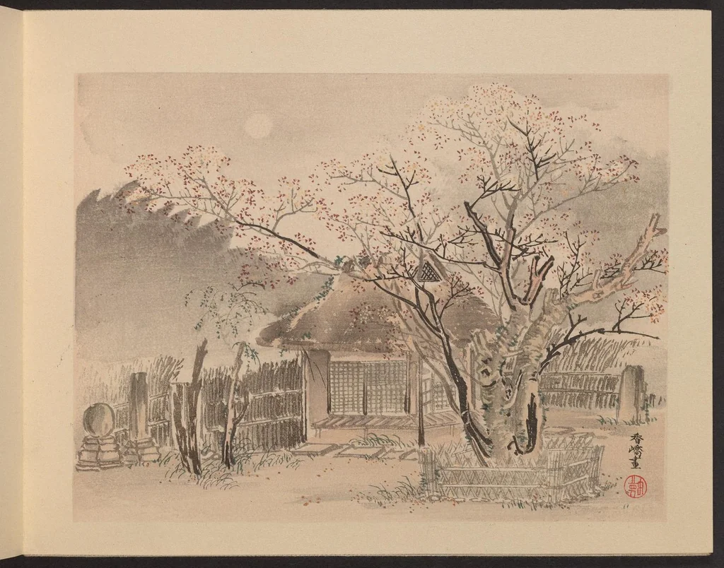 An illustration from Heian meishō, 1900, leaf 6