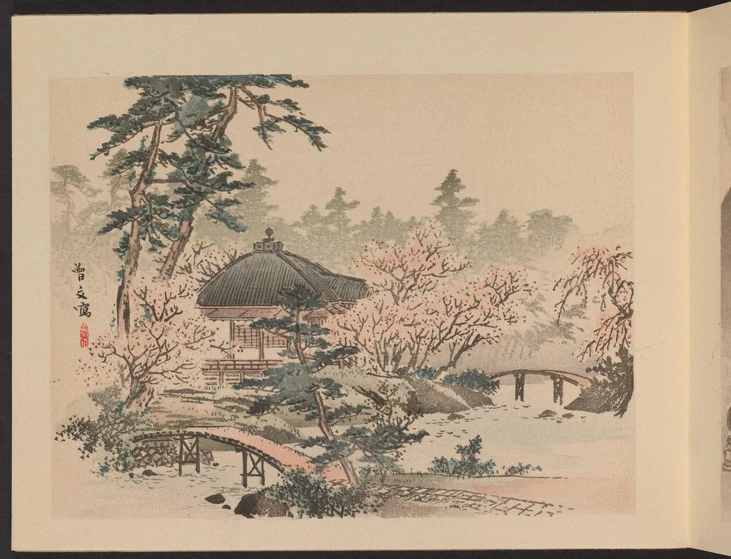 An illustration from Heian meishō, 1900, leaf 7