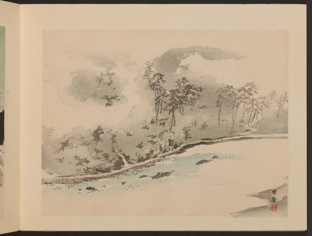 An illustration from Heian meishō, 1900, leaf 8