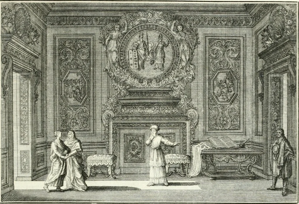 An illustration from Heilige Augen- und Gemüths-Lust : vorstellend, alle sonn- fest- und feyrtägliche nicht nur Evangelien, sondern auch Epistelen und Lectionen, jene historisch : diese auch emblemmatisch, und mit curieusen Einfassungen : in vielen Kupffer-Stücken von frembder und gantz neuer Invention : so wohl zur Kunst-Ubung als Unterhaltung Gottseeliger Betrachtungen, wie auch Vermehrung der Kupffer-Bibelen und Ausszierung aller christlichen Postillen dienlich, 1706, leaf 208