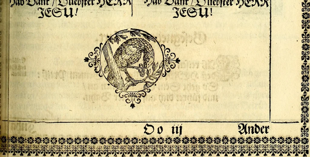 An illustration from Heilig-epistolischer Bericht, Licht, Geleit, und Freud. Das ist : Emblematische Fürstllung der heiligen Sonn- und festtäglichen Episteln; in welcher gründlicher Bericht von den rechten Wort-Verstand ertheilet, dem wahren Christenthum ein helles licht furgetragen, und ein sicheres Geleit mit beigefügten Gebeten und Gesängen zu der himmlischen Freude gezeiget wird, 1663, leaf 1006