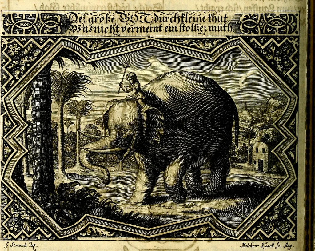 An illustration from Heilig-epistolischer Bericht, Licht, Geleit, und Freud. Das ist : Emblematische Fürstllung der heiligen Sonn- und festtäglichen Episteln; in welcher gründlicher Bericht von den rechten Wort-Verstand ertheilet, dem wahren Christenthum ein helles licht furgetragen, und ein sicheres Geleit mit beigefügten Gebeten und Gesängen zu der himmlischen Freude gezeiget wird, 1663, leaf 135