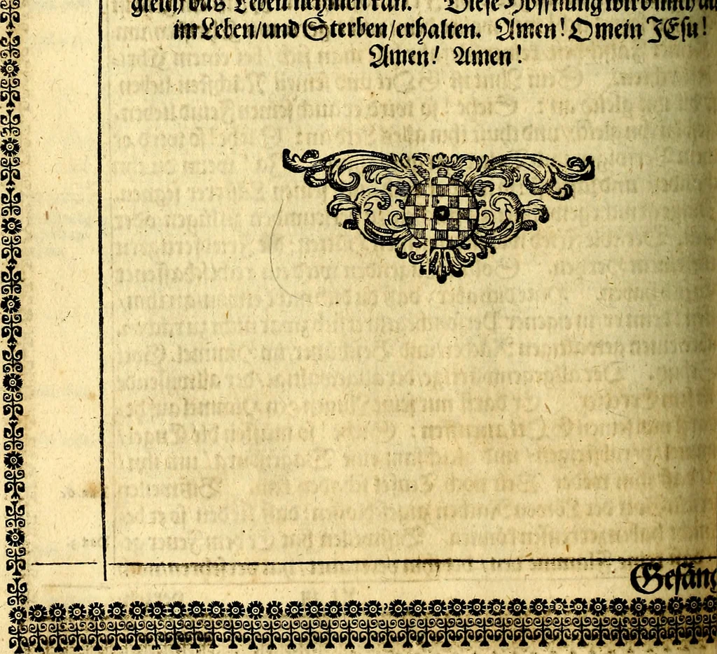 An illustration from Heilig-epistolischer Bericht, Licht, Geleit, und Freud. Das ist : Emblematische Fürstllung der heiligen Sonn- und festtäglichen Episteln; in welcher gründlicher Bericht von den rechten Wort-Verstand ertheilet, dem wahren Christenthum ein helles licht furgetragen, und ein sicheres Geleit mit beigefügten Gebeten und Gesängen zu der himmlischen Freude gezeiget wird, 1663, leaf 307