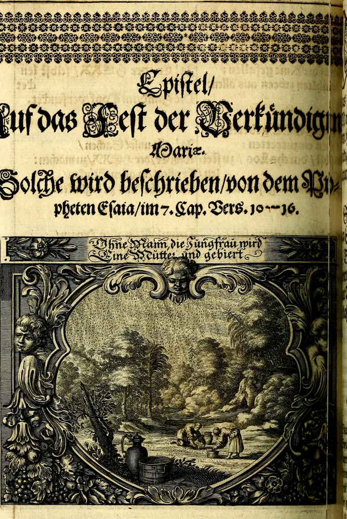 An illustration from Heilig-epistolischer Bericht, Licht, Geleit, und Freud. Das ist : Emblematische Fürstllung der heiligen Sonn- und festtäglichen Episteln; in welcher gründlicher Bericht von den rechten Wort-Verstand ertheilet, dem wahren Christenthum ein helles licht furgetragen, und ein sicheres Geleit mit beigefügten Gebeten und Gesängen zu der himmlischen Freude gezeiget wird, 1663, leaf 535