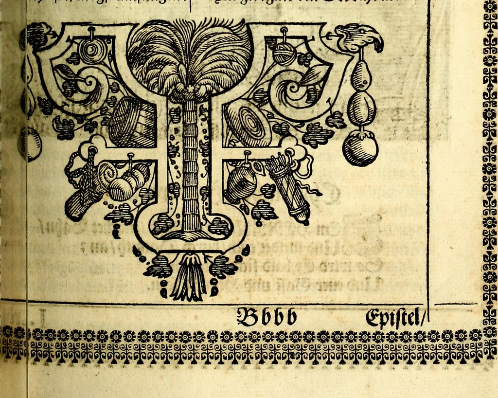 An illustration from Heilig-epistolischer Bericht, Licht, Geleit, und Freud. Das ist : Emblematische Fürstllung der heiligen Sonn- und festtäglichen Episteln; in welcher gründlicher Bericht von den rechten Wort-Verstand ertheilet, dem wahren Christenthum ein helles licht furgetragen, und ein sicheres Geleit mit beigefügten Gebeten und Gesängen zu der himmlischen Freude gezeiget wird, 1663, leaf 598