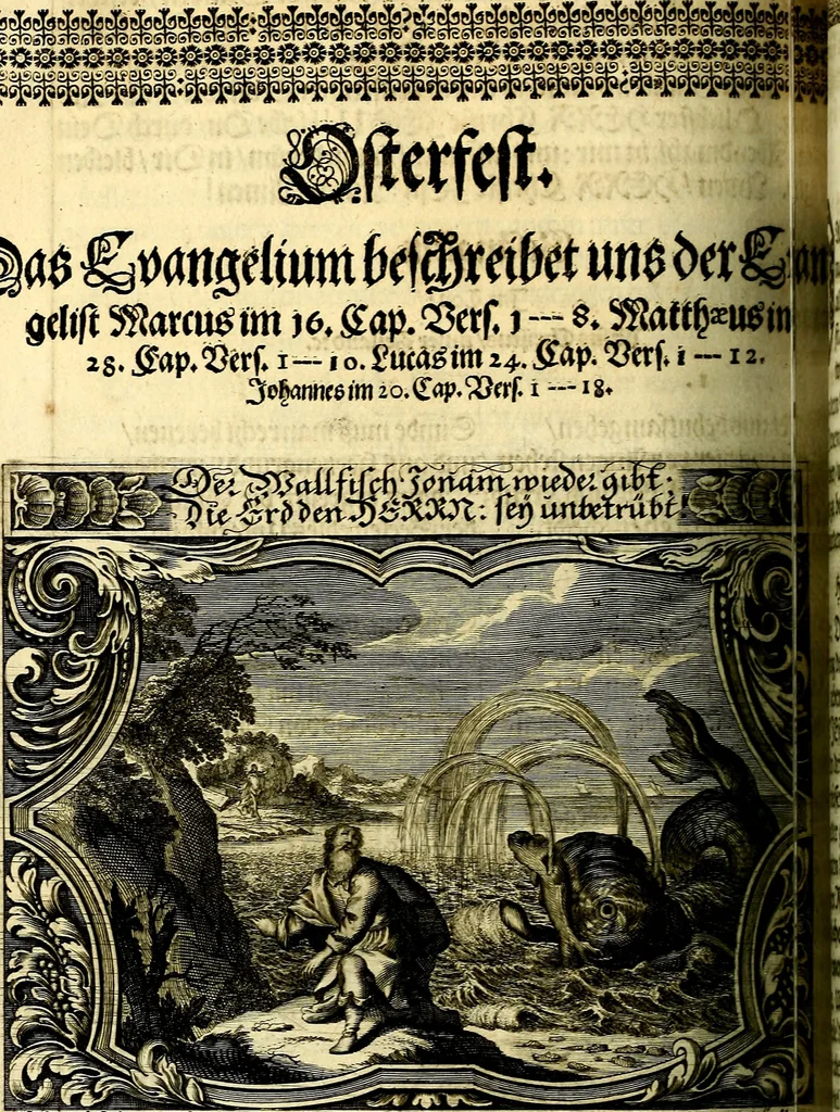 An illustration from Heilig-epistolischer Bericht, Licht, Geleit, und Freud. Das ist : Emblematische Fürstllung der heiligen Sonn- und festtäglichen Episteln; in welcher gründlicher Bericht von den rechten Wort-Verstand ertheilet, dem wahren Christenthum ein helles licht furgetragen, und ein sicheres Geleit mit beigefügten Gebeten und Gesängen zu der himmlischen Freude gezeiget wird, 1663, leaf 799